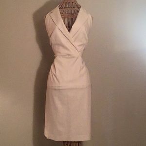 Cute Cream Banana Republic Dress 🌺👠💋